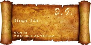 Dinya Ida névjegykártya