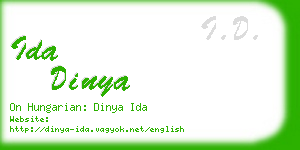 ida dinya business card